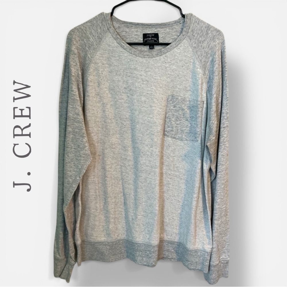 🌺J. CREW AUTHENTIC FLEECE COLORBLOCK POCKET PULLOVER